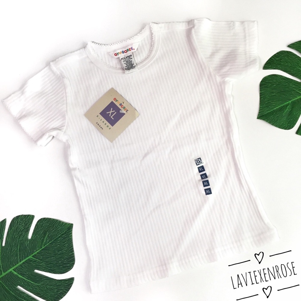 🆕 Gymboree Girls White Short Sleeve Shirt